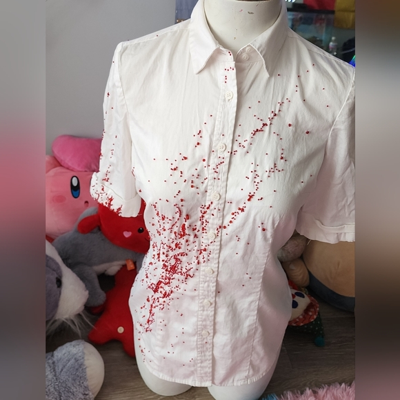 Hand beaded button up shirt - Picture 6 of 8